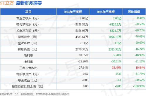 ST立方2025年三季報簡析 凈利潤承壓，大數據服務與應收賬款管理成焦點